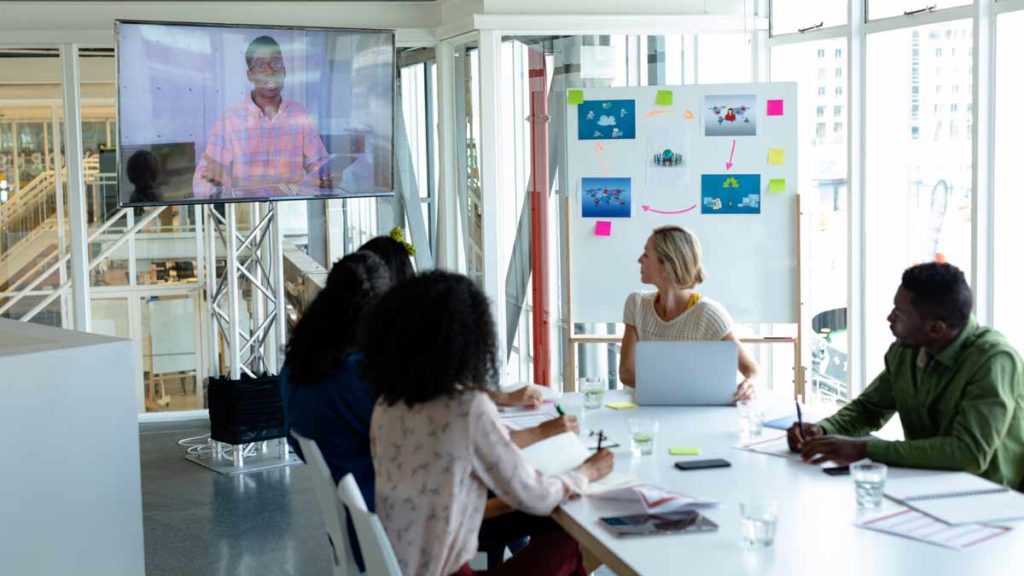 Visioconférence pour le travail en équipe