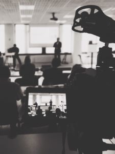 visioconférence pendant un événement